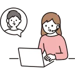 Woman Having A Remote Conversation SVG Icon
